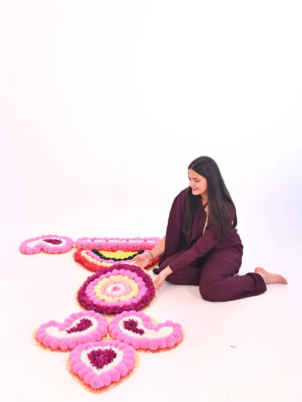 Combo_of_4_Multicolor_Harshada_Mango_Shaped_Artificial_Rangoli_|17_x_13_inch|_Festive_Decor