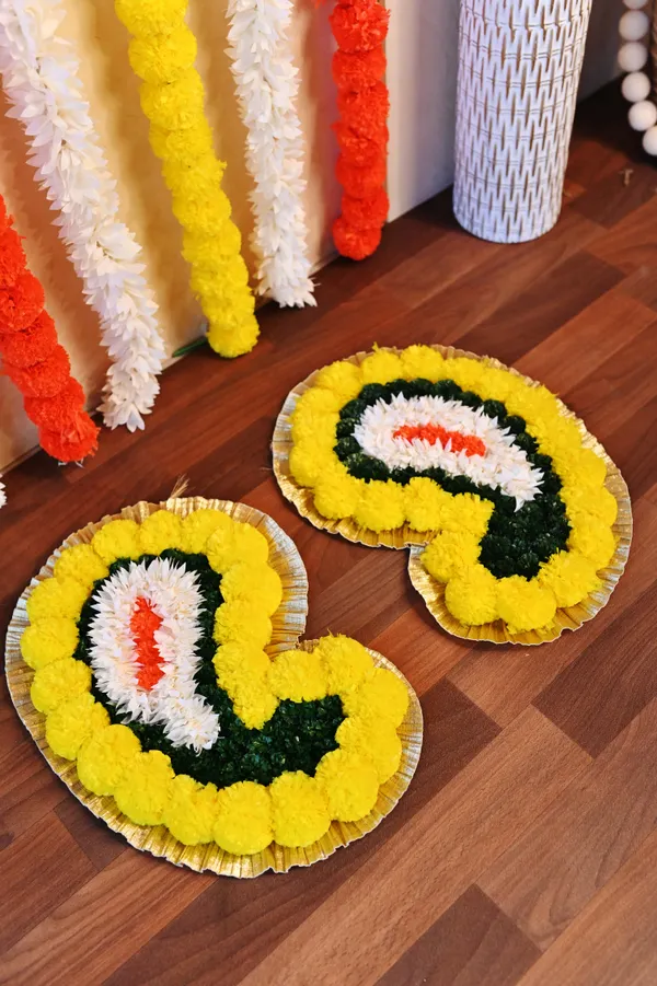 Combo_of_2_Multicolor_Ishita_Mango_Shaped_Artificial_Rangoli_|16_x_13_inch|_Festive_Decor