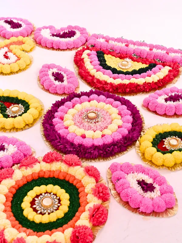 Multicolor_Meera_Rentangle_Shaped_Artificial_Rangoli_|27_x_6_inch|_Festive_Decor