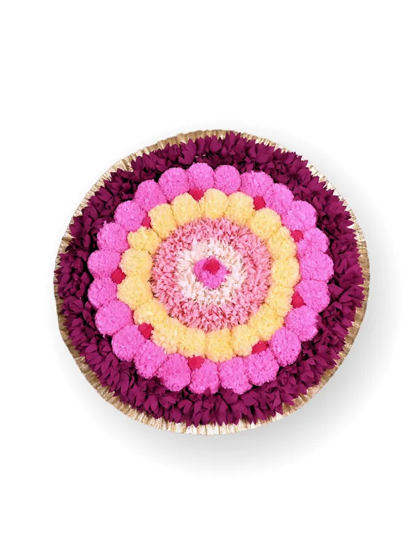 Multicolor_Pranjal_Circle_Shaped_Artificial_Rangoli_|20_x_20_inch|_Festive_Decor