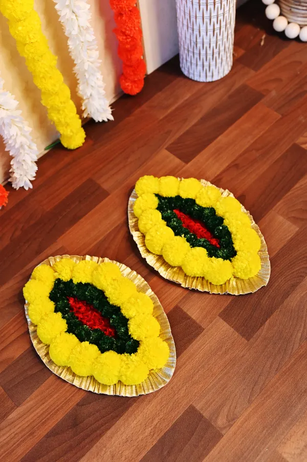 Combo_of_2_Multicolor_Radha_Oval_Shaped_Artificial_Rangoli_|14_x_9_inch|_Festive_Decor