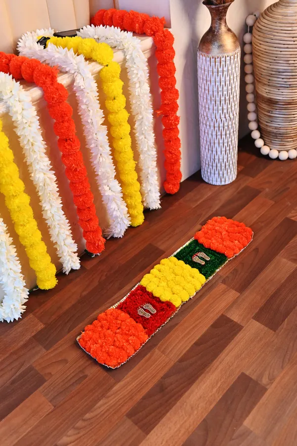 Multicolor_Rajnandini_Rentangle_Shaped_Artificial_Rangoli_|27_x_6_inch|_Festive_Decor
