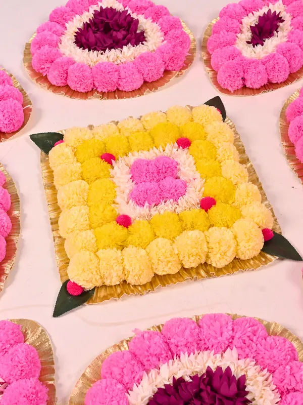 Multicolor_Sharvani_Square_Shaped_Artificial_Rangoli_|11_x_11_inch|_Festive_Decor