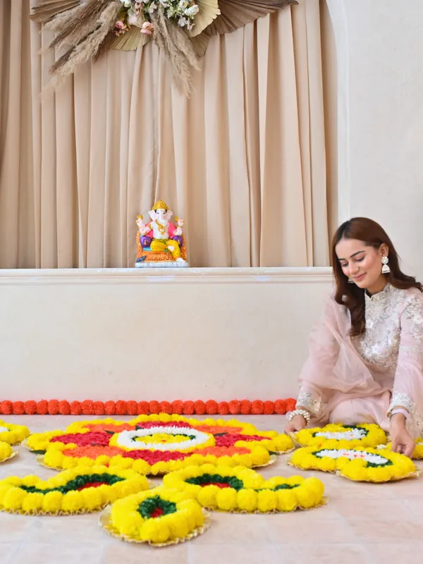 Combo_of_2_Multicolor_Tripti_Mango_Shaped_Artificial_Rangoli_|16_x_13_inch|_Festive_Decor