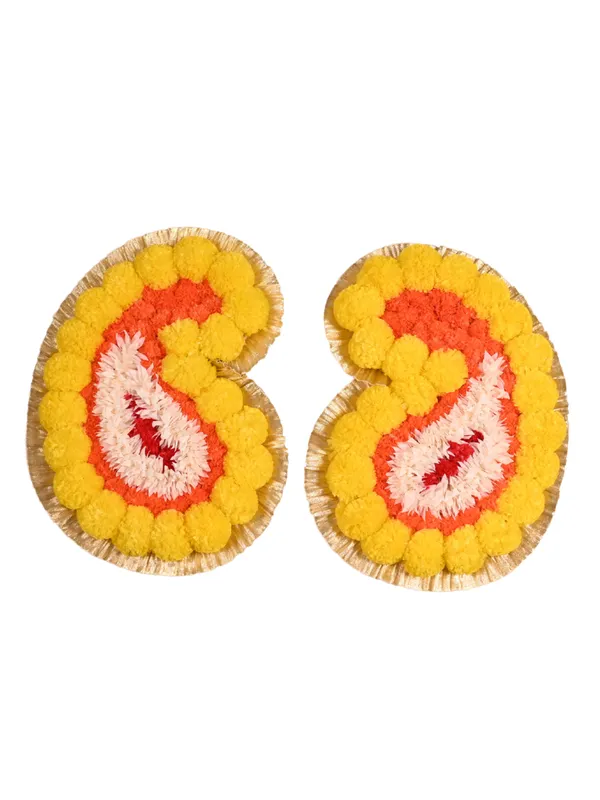 Combo_of_2_Multicolor_Yamuna_Mango_Shaped_Artificial_Rangoli_|17_x_13_inch|_Festive_Decor