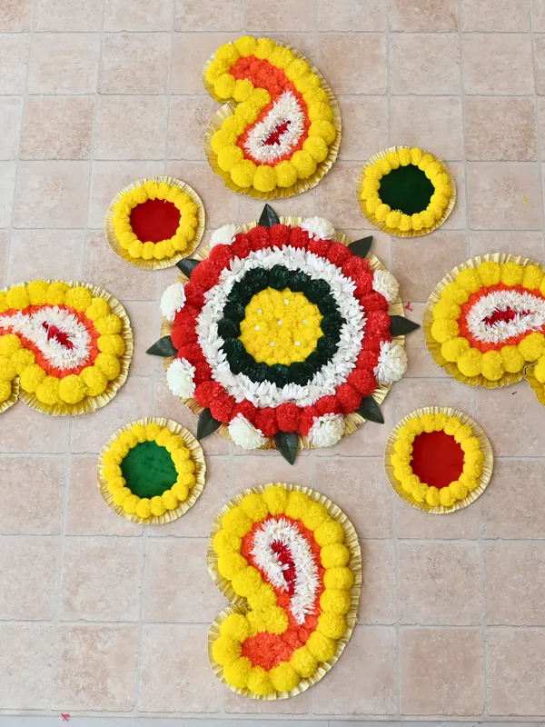 Combo_of_2_Multicolor_Yamuna_Mango_Shaped_Artificial_Rangoli_|17_x_13_inch|_Festive_Decor