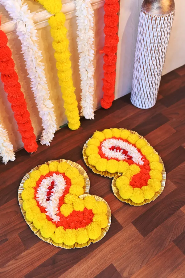Combo_of_2_Multicolor_Yamuna_Mango_Shaped_Artificial_Rangoli_|17_x_13_inch|_Festive_Decor