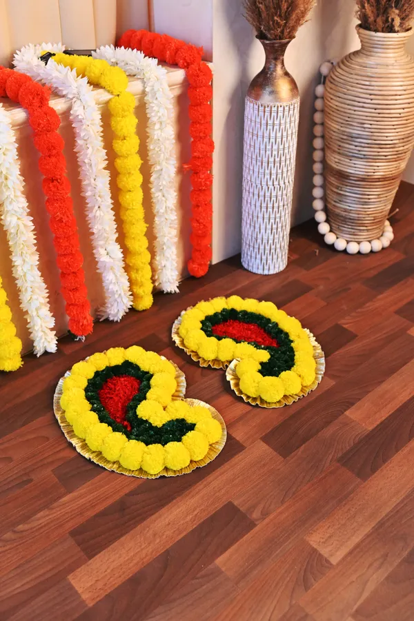 Combo_of_2_Multicolor_Tripti_Mango_Shaped_Artificial_Rangoli_|16_x_13_inch|_Festive_Decor