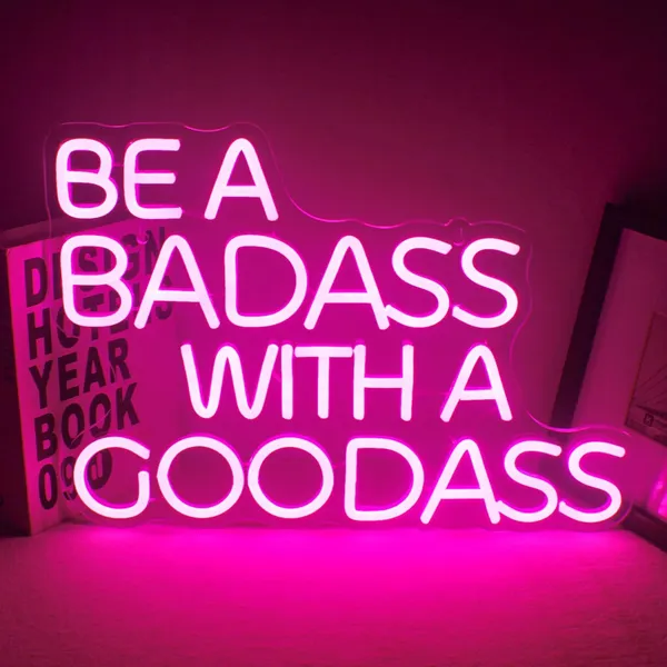 Pink_Be_A_Badass_With_Good_Ass_20X20_Inch
