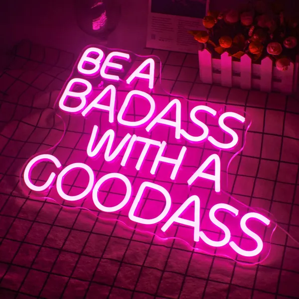 Pink_Be_A_Badass_With_Good_Ass_20X20_Inch