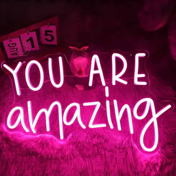 Pink_You_Are_Amazing_Sign_Lights-Pink_18X12_Inch