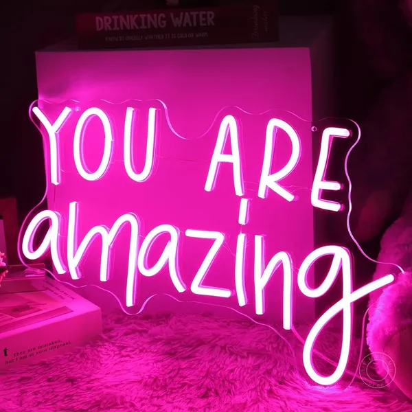 Pink_You_Are_Amazing_Sign_Lights-Pink_18X12_Inch