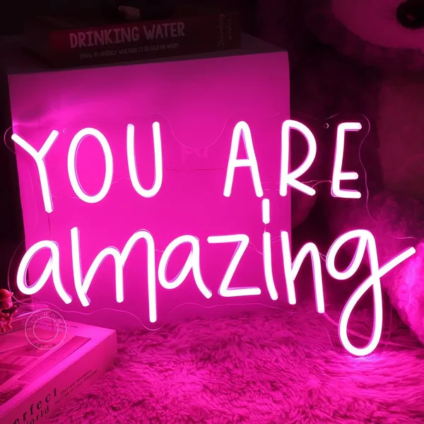 Pink_You_Are_Amazing_Sign_Lights-Pink_18X12_Inch