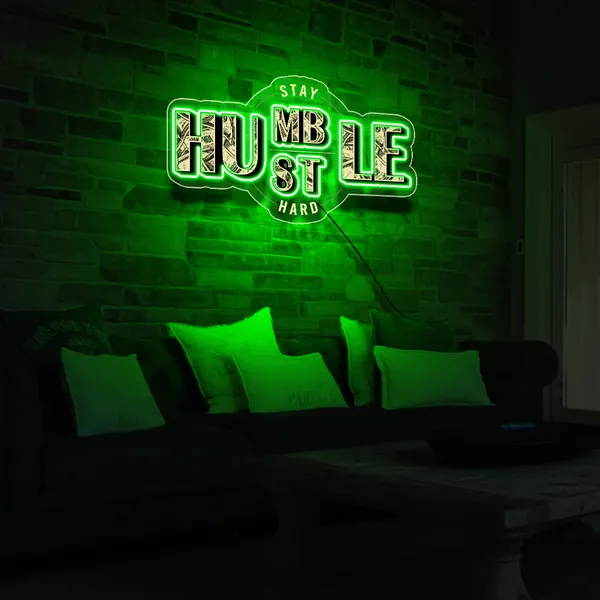 Green_Humble_Hustle_Uv_Art_Neon_Sign