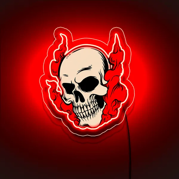 Red_Burning_Skull_Uv_Art_Neon_Sign