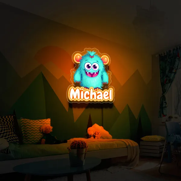 Orange_Cute_Monster_Custom_Name_Neon_Sign
