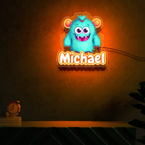 Orange_Cute_Monster_Custom_Name_Neon_Sign