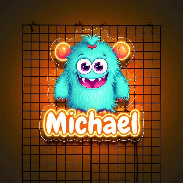 Orange_Cute_Monster_Custom_Name_Neon_Sign