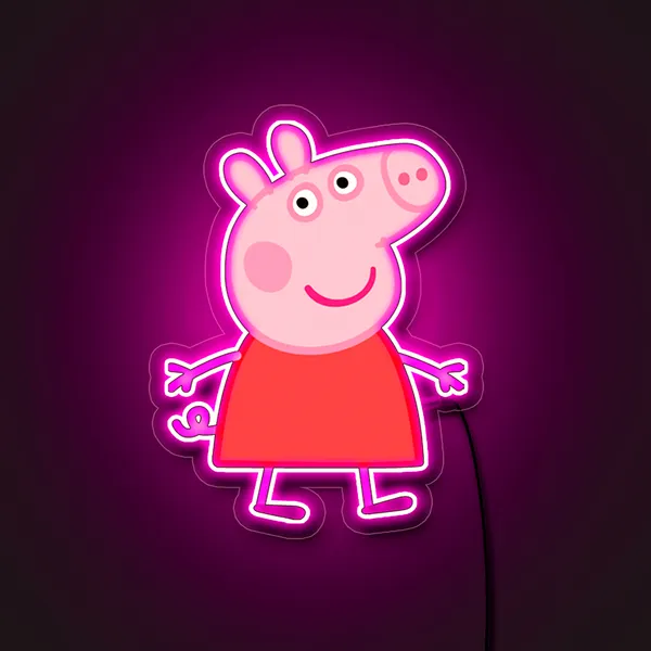 Pink_Peppa_Pig_Girl_Uv_Art_Neon_Sign