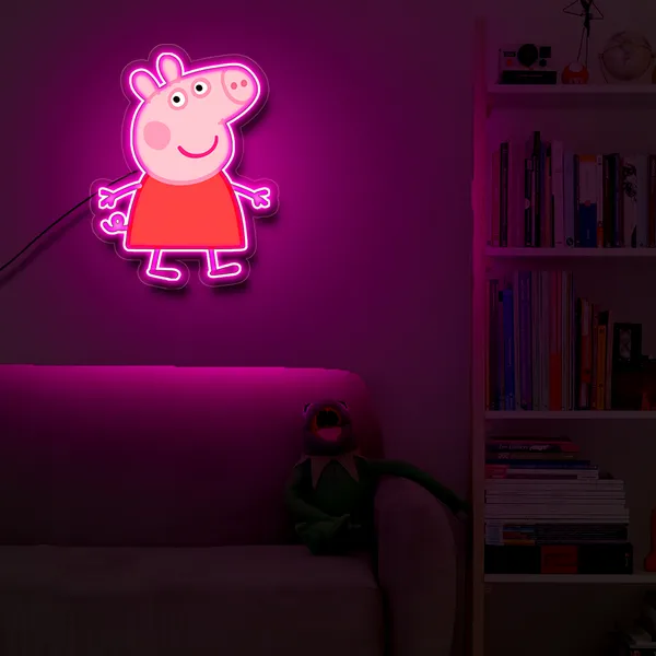 Pink_Peppa_Pig_Girl_Uv_Art_Neon_Sign