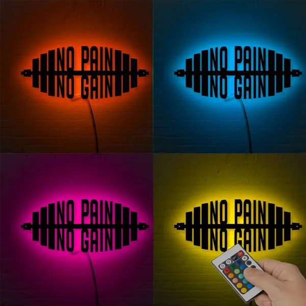 Multicolor_No-Pain_No_Gain_Led_Sign