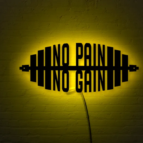 Multicolor_No-Pain_No_Gain_Led_Sign