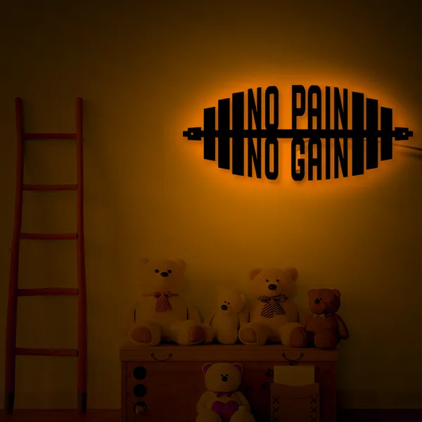 Multicolor_No-Pain_No_Gain_Led_Sign