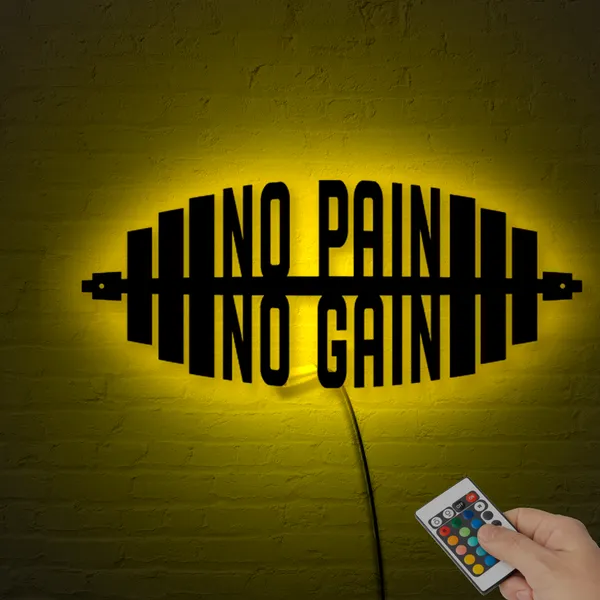 Multicolor_No-Pain_No_Gain_Led_Sign