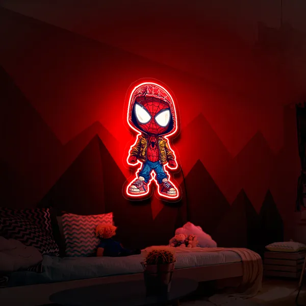 Red_Cool_Spiderman_Uv_Art_Neon_Sign