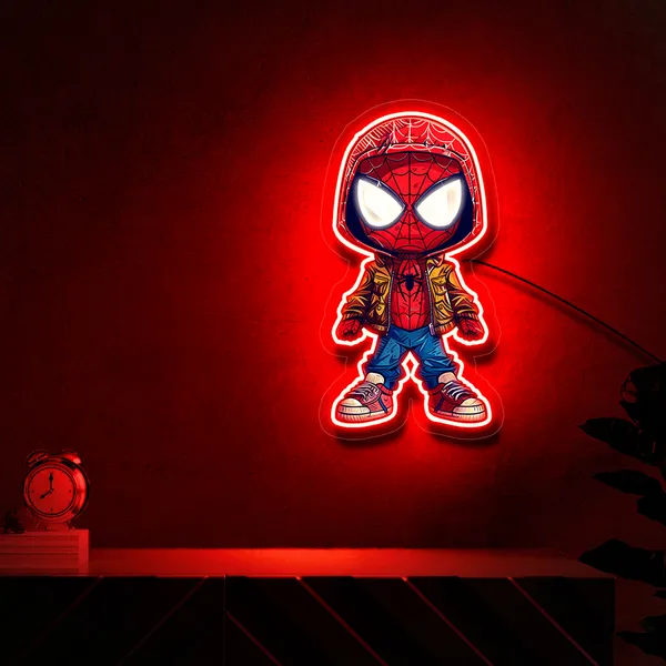 Red_Cool_Spiderman_Uv_Art_Neon_Sign