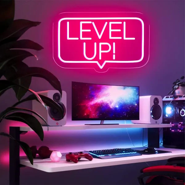 Red_Level_Up_Neon_Sign_Light_For_Home_Decoration_15X8_Inch