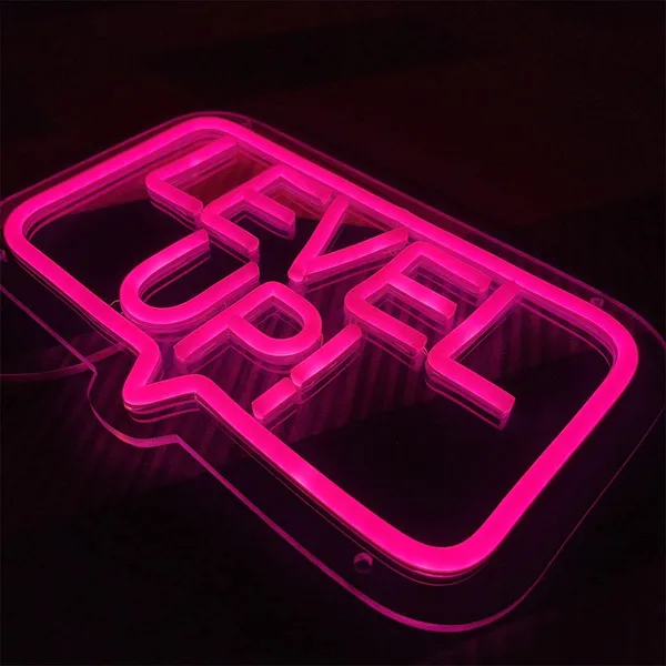 Red_Level_Up_Neon_Sign_Light_For_Home_Decoration_15X8_Inch
