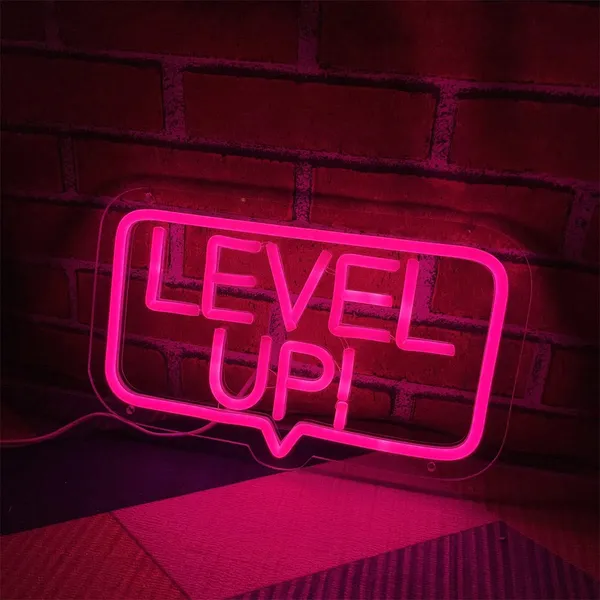 Red_Level_Up_Neon_Sign_Light_For_Home_Decoration_15X8_Inch
