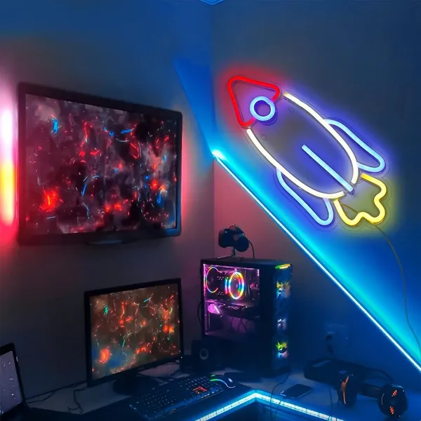 Blue_Space_Rocket_Neon_Sign_Lights_For_Home_Decoration_16X8_Inch