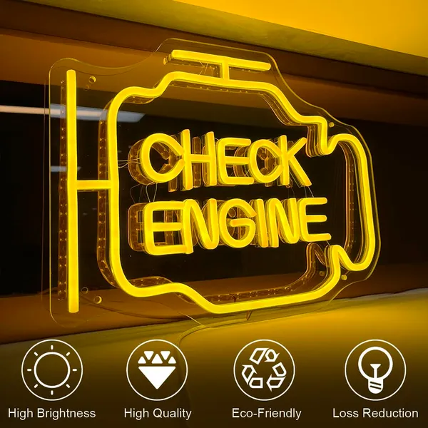 Yellow_Check_Engine_Sign_Light_For_Home_Decoration_12X16_Inch