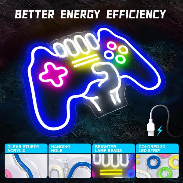 Blue_Remote_Control_Game_Neon_Sign_20X15_Inch