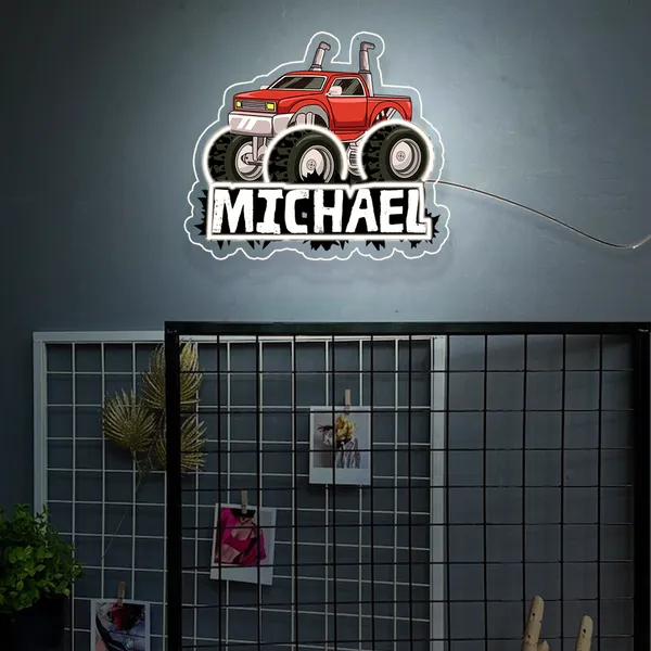 Red-White_Mosnter_Car_Custom_Uv_Neon_Sign