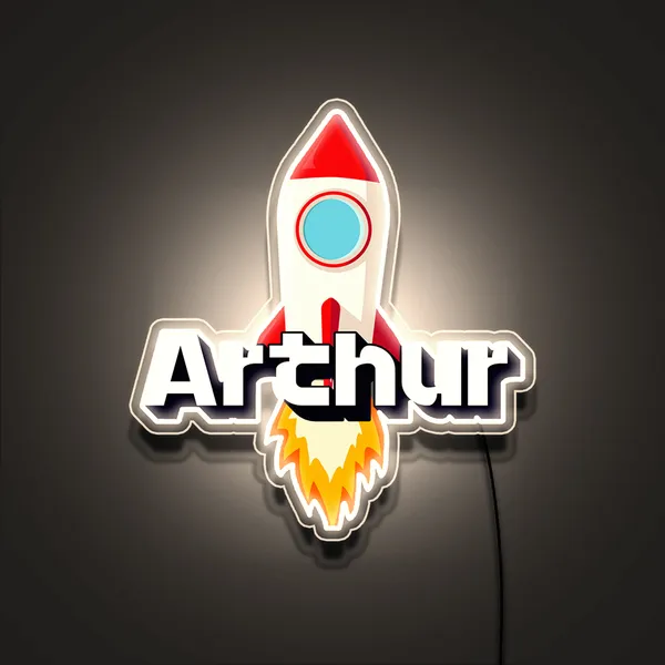 Blue_Rocket_Custom_Uv_Art_Neon_Sign