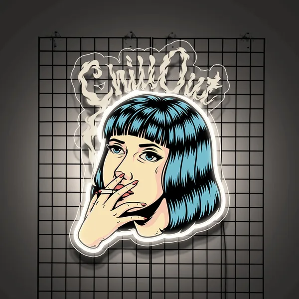 White_Chill_Out_Girl_Neon_Sign_Light