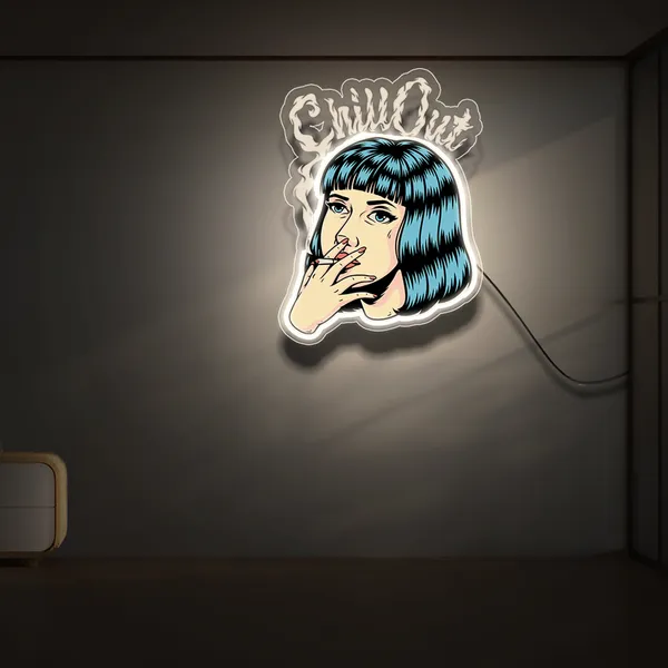 White_Chill_Out_Girl_Neon_Sign_Light