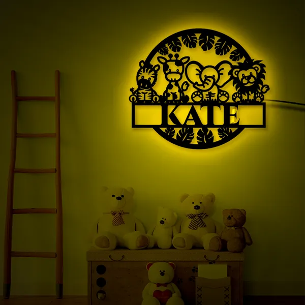 Multicolor_Custom_Kids_Safari_Animal_Sign