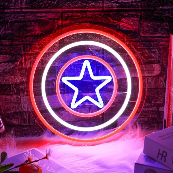 Multicolor_Captain_America_Sheild_Neon_Sign_15X15_Inch