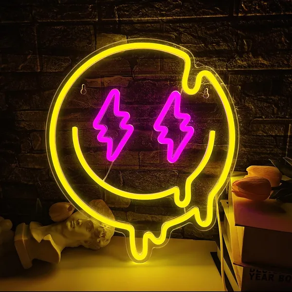 Yellow_Smiling_Melting_Neon_Sign_14X12_Inch