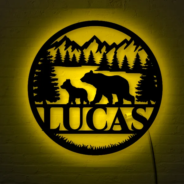 Multicolor_Custom_Bear_Family_Name_Led_Neon_Sign