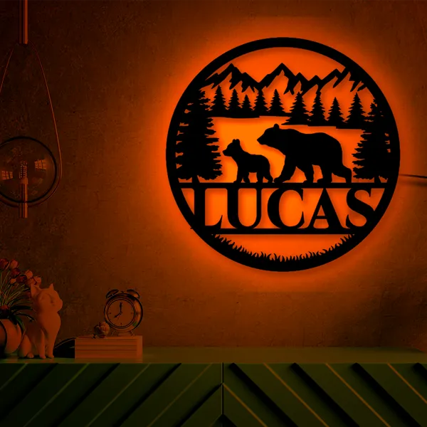 Multicolor_Custom_Bear_Family_Name_Led_Neon_Sign