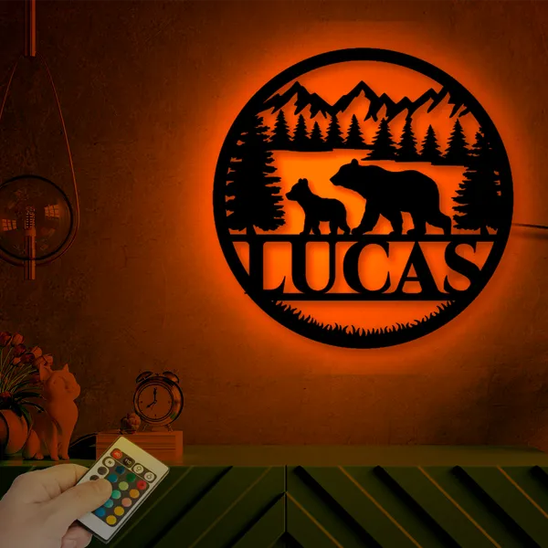 Multicolor_Custom_Bear_Family_Name_Led_Neon_Sign