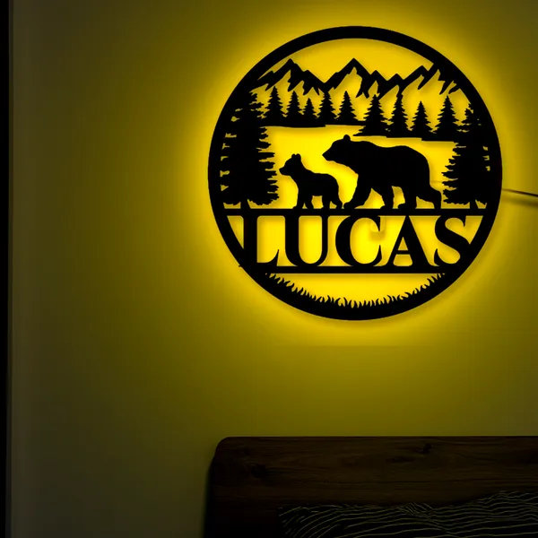 Multicolor_Custom_Bear_Family_Name_Led_Neon_Sign