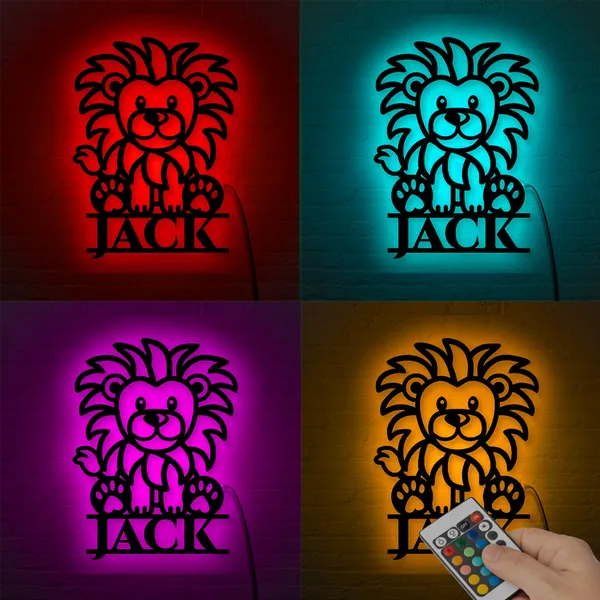 Multicolor_Lion_Custom_Name_Led_Neon_Sign