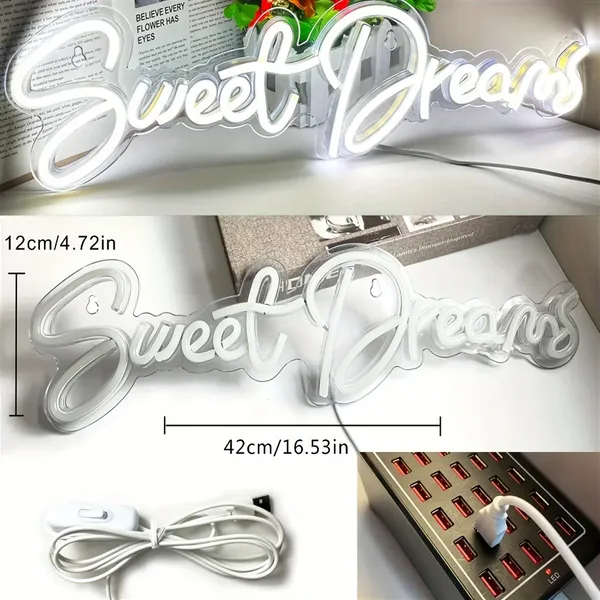 Warm_White_Sweet_Dreams_Kids_Room_Neon_Sign_24X8_Inch