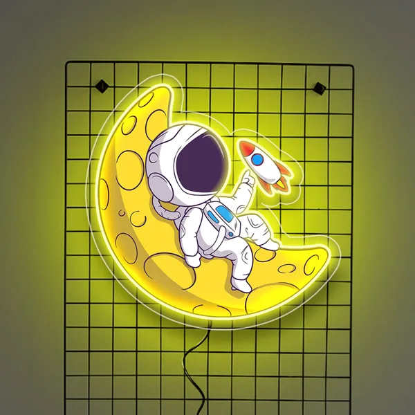 Yellow_Blue_Astronaut_Sleeping_On_Moon_Uv_Art_Neon_Sign